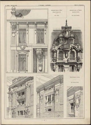 Доходный домъ въ Париж-ь.
(Boulevard Dénain).
Арх. Lebas & Dupart.
Архитектурные эскизы.
Доходный домъ въ Вънъ.
(Grosse Neugasse 20),
Арх. Ladislaus Fiedler.
Арх. J. Beer.
 