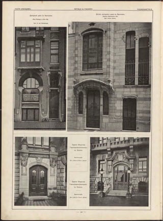 Доходный домъ въ Брюсселъ.
(Rue Philippe le Bon 55).
Зданіе Общества
Горнопромышленниковъ
въ Эссенъ.
Архитектора:
Ed. Linse & Herrn. Jansen.
Деталь доходнаго дома въ Брюсселъ.
(Avenue Palm erston 34).
Apx. V icto r H orta.
Зданіе Общества
Горнопромышленниковъ
въ Эссенъ.
Архитектора:
Ed. Linse & Herrn. Jansen.
 