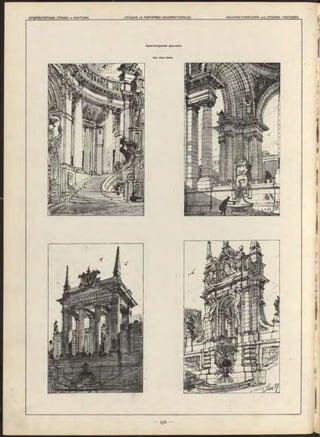 Архитѳктурныя фантазіи.
Apx. O tto Rieth.
 