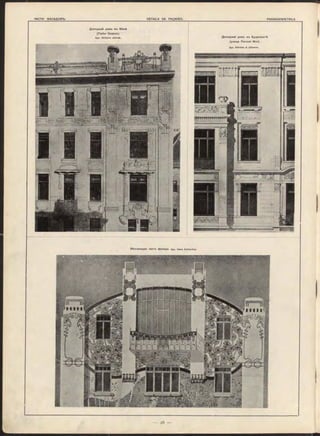 Доходный домъ въ Вѣнѣ
(Tiefer Graben).
Арх. Wilhelm Jelinek. Доходный домъ въ Будапештѣ
(улица Perczel Мог).
Арх. Kàrman & Ullmann.
Вѣнчающая часть фасада. Арх. Hans Schlechte.
II |j||||
hi ; й-М
 