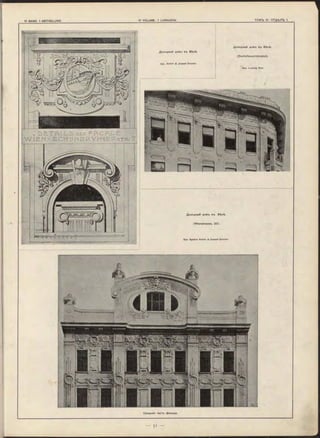 I
Доходный домъ въ Вѣнѣ.
Арх. A nton & Joseph Drexler.
Доходный домъ въ Вѣнѣ.
(Sechshauserstrasse).
Арх. Ludw ig Seiz.
Средняя часть фасада.
Доходный домъ въ Вѣнѣ.
(W ienstrasse, 20).
Арх. братья A nton & Joseph Drexler.
З і
 