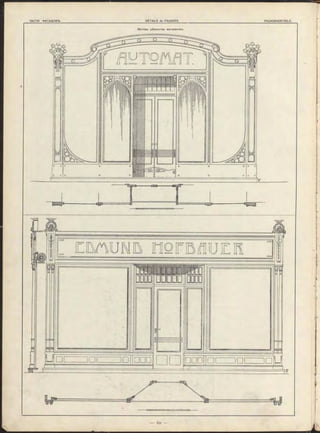 W S
Мотивы убранства магазиновъ.
 