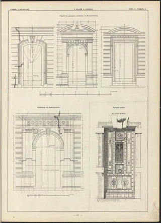 Обработка дверныхъ проемовъ no Brausew etter’y-
Входныя двери.
Apx. K ra u th & Meyer.
Ausbildung von Aussenportalen.
 