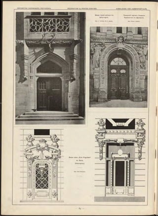 DÉCORATION de PO R T ES D’EN TRÉE.О БРА БО ТК А Н АРУЖ Н Ы ХЪ П ОРТАЛОВЪ.
Двери дома „Zum Eisgrübel“
в-ь Вѣнѣ.
(Petersplatz).
Арх. Emil Bressler.
Двери новой ратуши в-ь
Ш тутгартѣ.
Арх. J. V ollm er & H. Jassoy.
. U U I I - U U M U H L L I 4 .
Оѣверный портал-ь Анадеміи
Художеств-ь в-ь Д резденѣ.
Арх. Про<4>. Lipsius
 