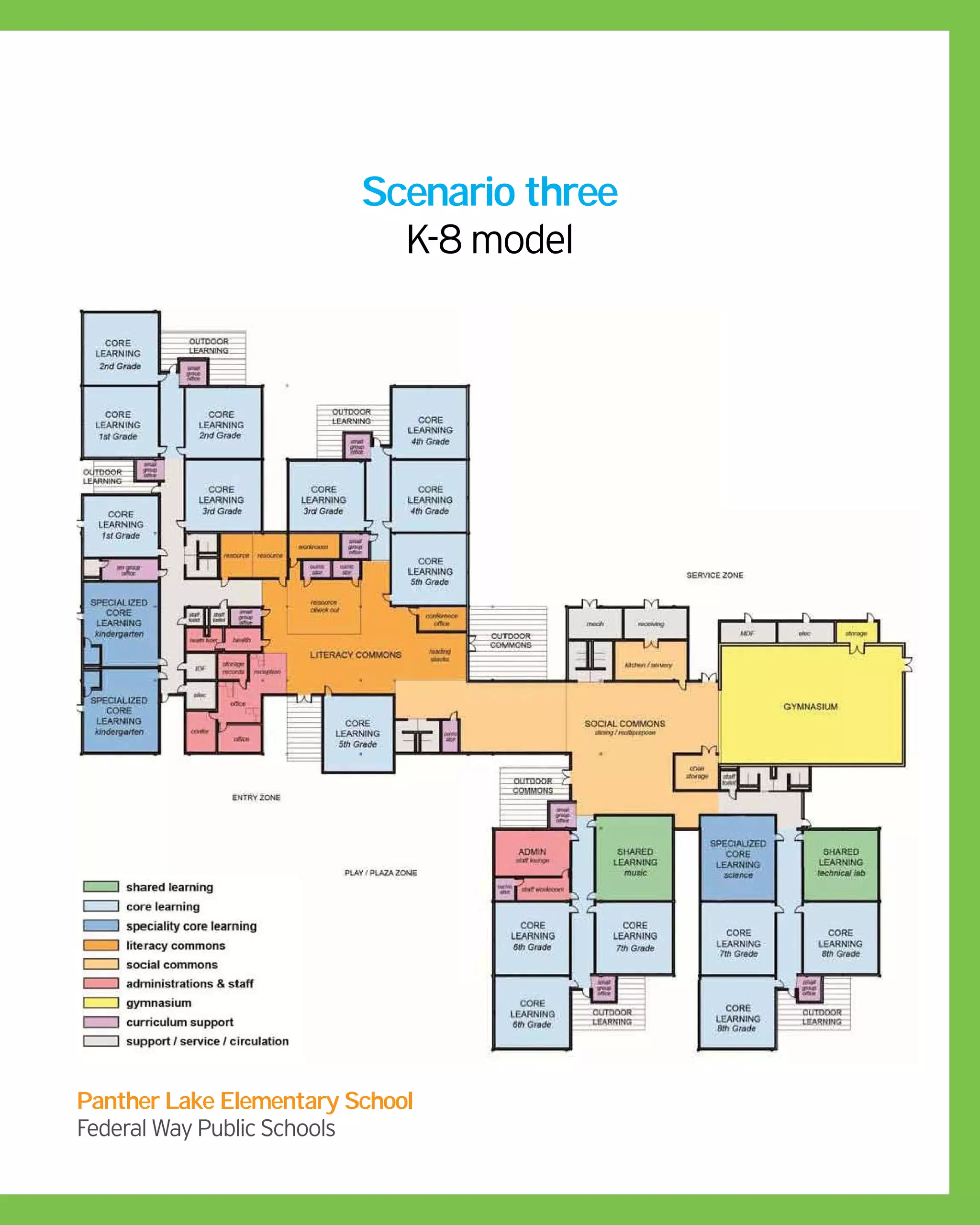 Scenario three
K-8 model
Panther Lake Elementary School
Federal Way Public Schools
 