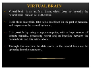 61913381 blue-brain-seminar-by-bhaumik-patel | PPT