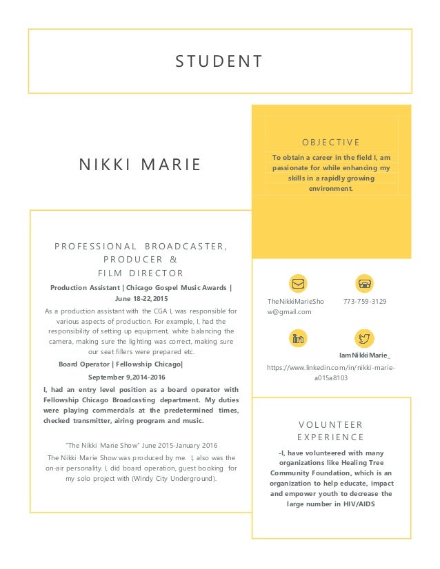 nikki marie career resume