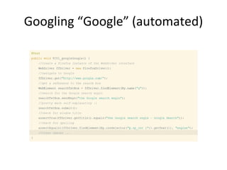 Googling “Google” (automated)
 