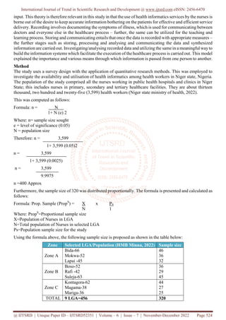 Availability and Utilization of Health Informatics System among Health ...