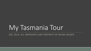 My Tasmania Tour
DEC 2014. ALL SNAPSHOTS ARE PROPERTY OF MUNA HAIDER.
 