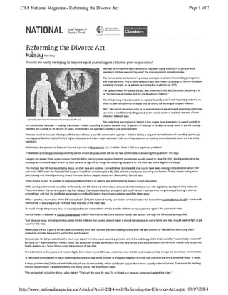Reforming the Divorce Act