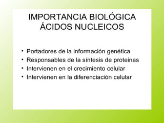 6.1 clasificacion general acidos nucleicos