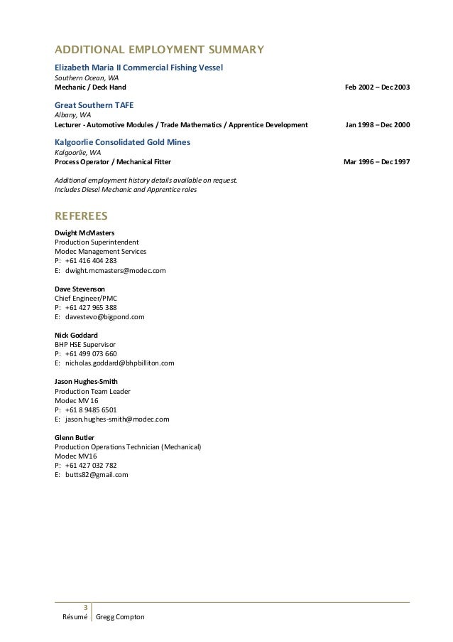 apprenticeship resumes