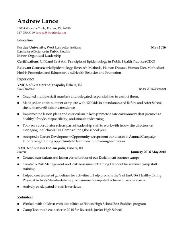 andrew lance resume epidemiologist resume
