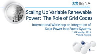 IRENA_The Role of Grid Codes v2 | PDF