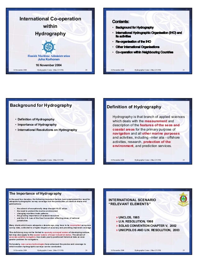 Course On Hydrography - 