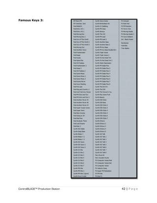 ControlBLADE™ Production Station 42 | P a g e
Famous Keys 3:
 