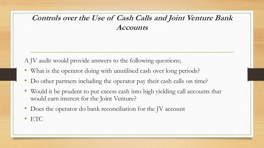 Why Audit The Jv Operator In An Oil Exploration And Production Venture