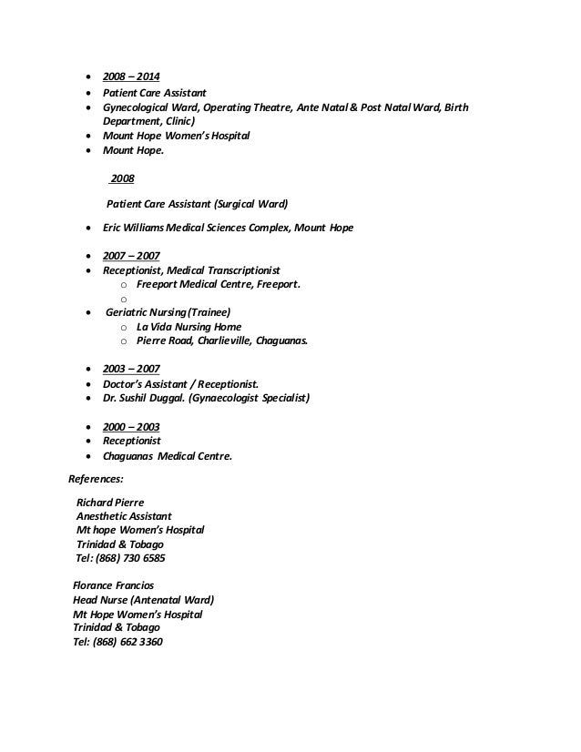 Rishma Final Resume 2014 trinidad