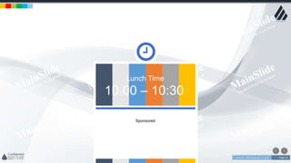 w w w . D o m a i n . c o m Page 12
www.MainSlide.com
© All Rights Reserved.
Confidential
Lunch Time
10.00 – 10:30
Sponsored
 