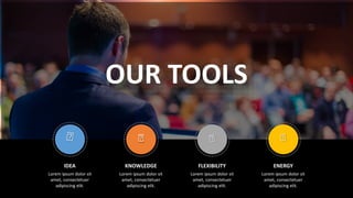 IDEA
Lorem ipsum dolor sit
amet, consectetuer
adipiscing elit.
KNOWLEDGE
Lorem ipsum dolor sit
amet, consectetuer
adipiscing elit.
FLEXIBILITY
Lorem ipsum dolor sit
amet, consectetuer
adipiscing elit.
ENERGY
Lorem ipsum dolor sit
amet, consectetuer
adipiscing elit.
OUR TOOLS
 