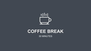 w w w . D o m a i n . c o m Page 36
www.MainSlide.com
© All Rights Reserved.
Confidential
COFFEE BREAK
30 MINUTES
 