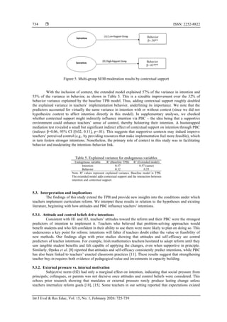 Extended theory of planned behavior: a contextual framework for school ...