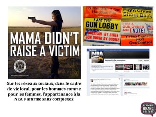 Sur les réseaux sociaux, dans le cadre
de vie local, pour les hommes comme
pour les femmes, l’appartenance à la
NRA s’affirme sans complexes.
 