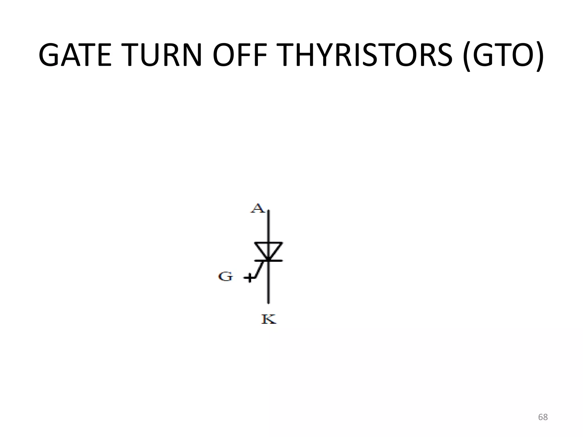 GATE TURN OFF THYRISTORS (GTO)
68
 