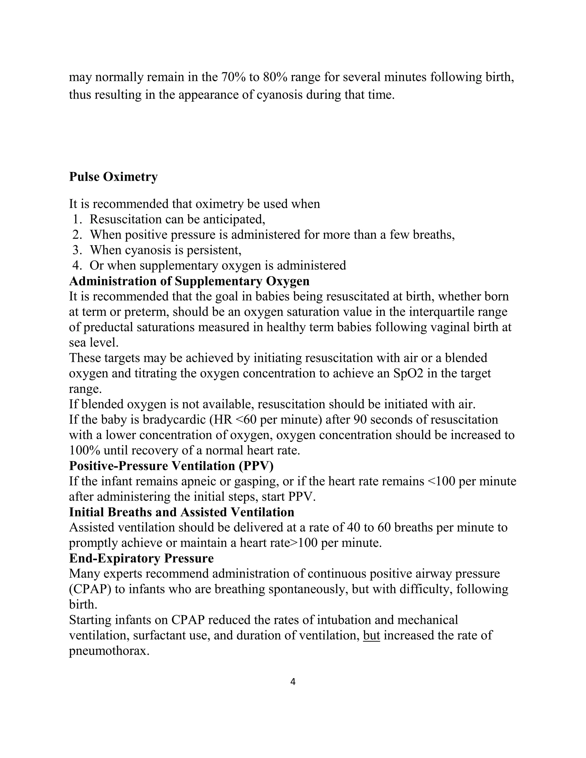 Neonatal Resuscitation Program (NRP) 2010 | PDF