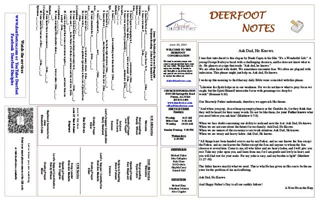 Deerfoot Church of Christ 6 20 2021
