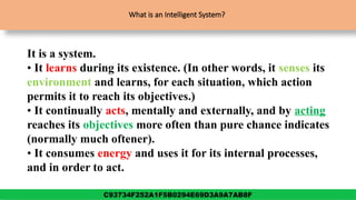 Introduction in Intelligent System & its Application | PPTX