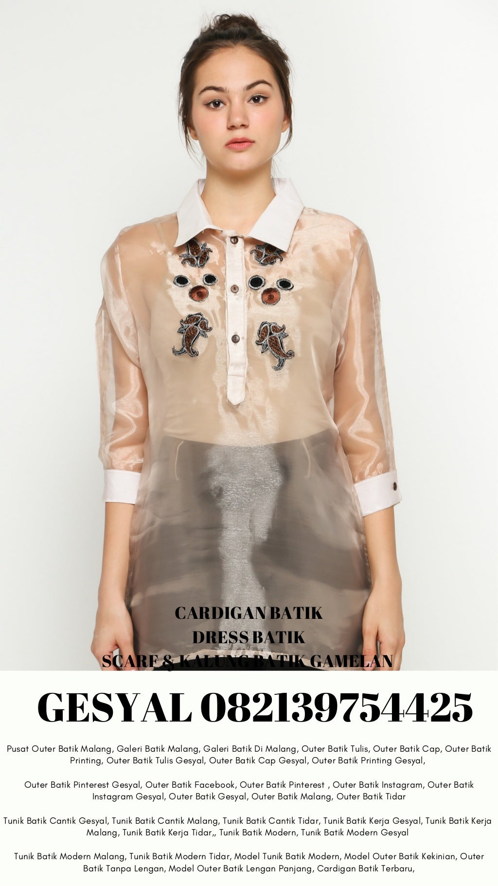 +6282139754425 , Tunik Batik Cantik, Tunik Batik Kerja Gesyal, Tunik…