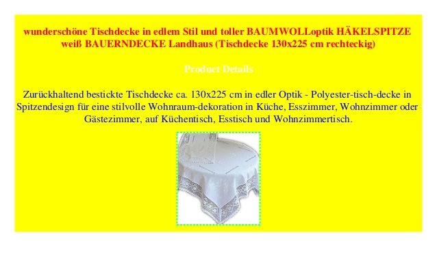 Wunderschone Tischdecke In Edlem Stil Und Toller Baumwolloptik Hakel