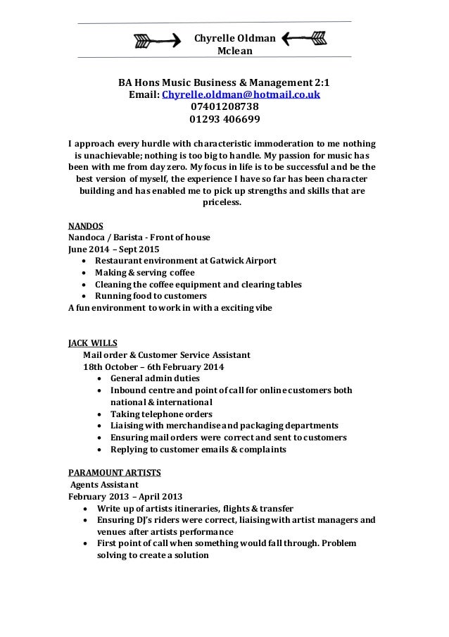 Chyrelle Oldman Word Cv Chyrelle Oldman Word Cv