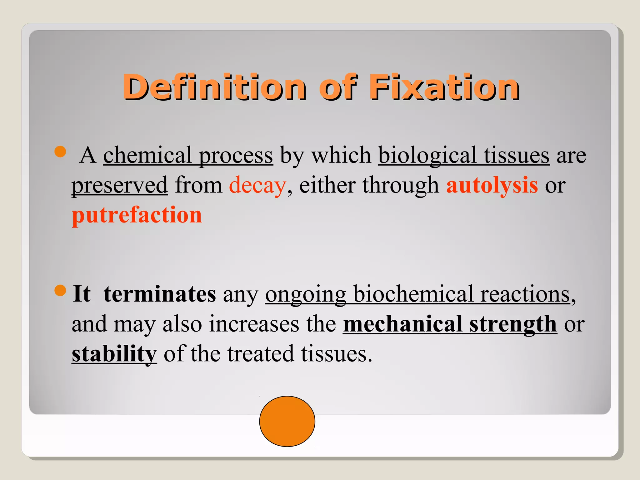Fixatives in Histopathology PPT