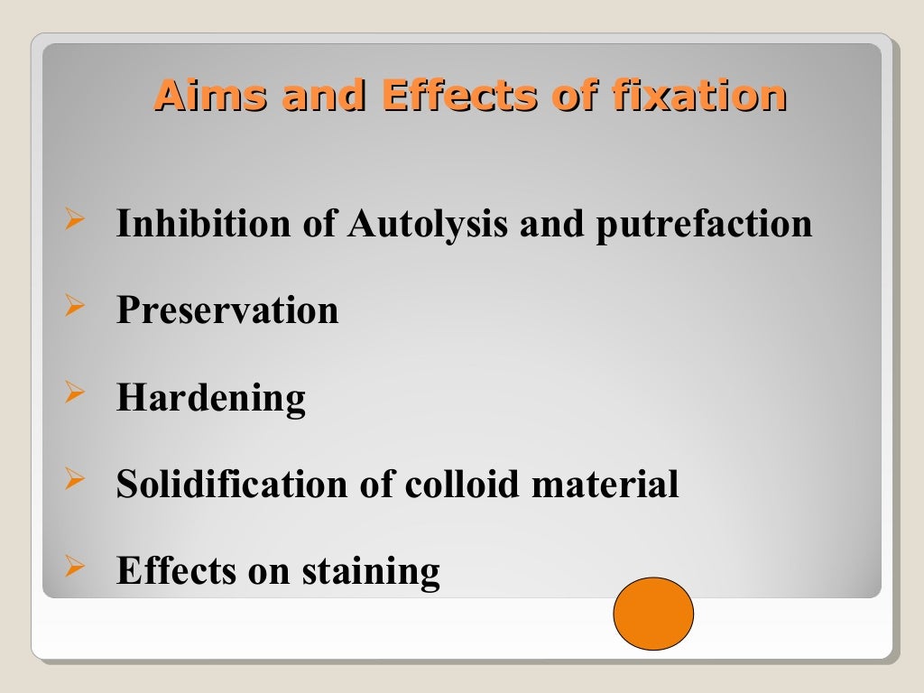 Fixatives in Histopathology