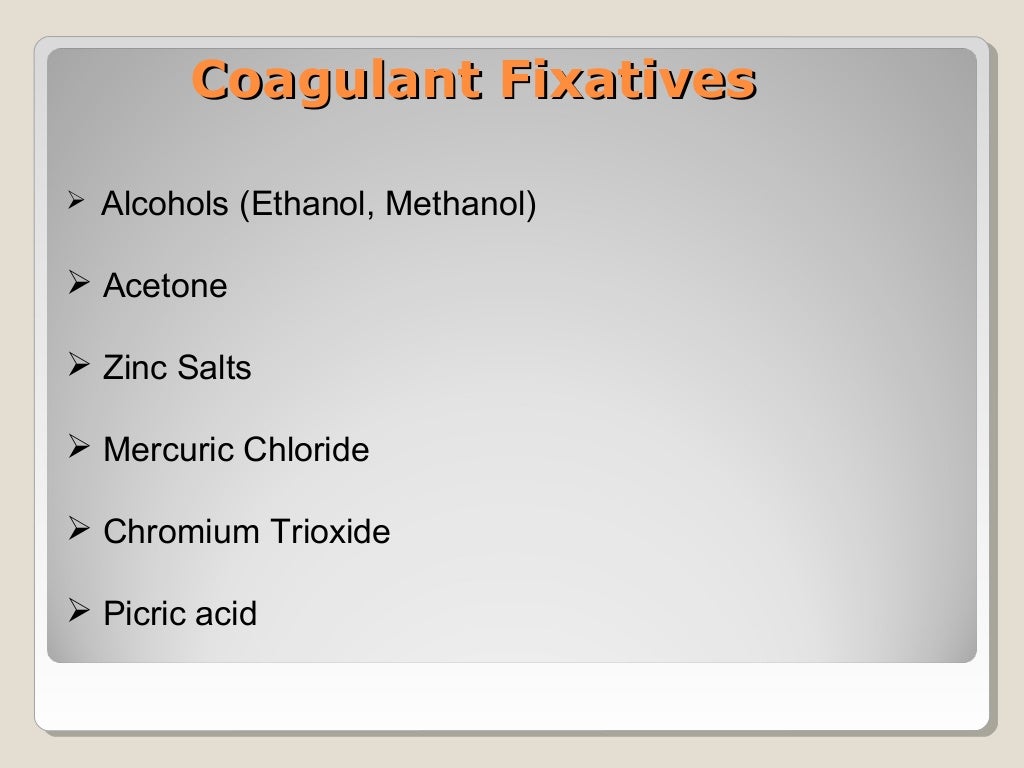 Fixatives in Histopathology