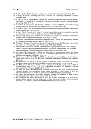 The classification of the modern arabic poetry using machine learning | PDF
