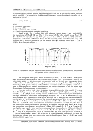Design and fabrication of A Ku-band low noise amplifier using FR-4 ...
