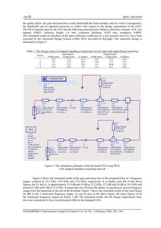 Design and fabrication of A Ku-band low noise amplifier using FR-4 ...