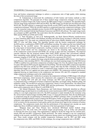 A review on region of interest-based hybrid medical image compression ...