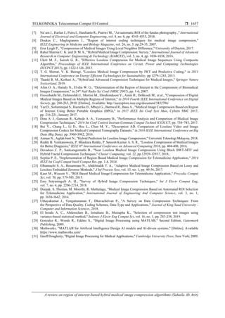 A review on region of interest-based hybrid medical image compression ...