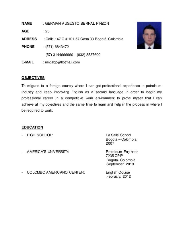 German Bernal Resume