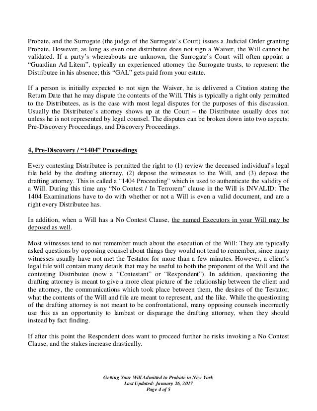 Getting to Probate in New York