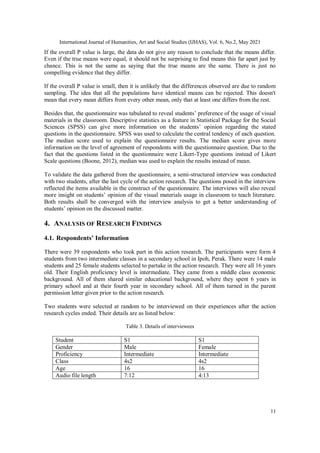 THE EFFECTS OF VISUAL MATERIALS ON STUDENTS’ UNDERSTANDING OF ...