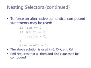 ppl-unit-2-Statement-Level-Control-Structure | PPT