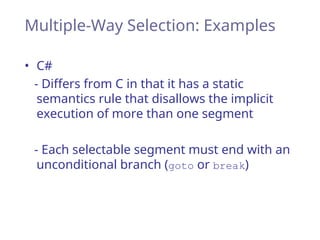 Ppl Unit ppl-unit-2-Statement-Level-Control-Structure | PPT