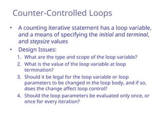 ppl-unit-2-Statement-Level-Control-Structure | PPT