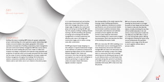building information modelling (BIM) allows for greater stakeholder
project understanding, this covers geometry, spatial relationships, light
analysis, structural analysis, mep analysis, geographic information,
quantities and properties of building components, project management
and post-construction facilities management. BIM data can be used to
illustrate the entire building life-cycle, from cradle to cradle, from
inception and design to demolition and materials reuse; quantities and
properties of materials, which can be easily extracted from the model;
and the scope of works, including management of project targets and
facilities management throughout the building's life. furthermore,
systems, components, assemblies and sequences can be shown in
relative scale to each other and, in turn, relative to the entire project.
it is a multi-dimensional tool, and involves
generating a visual model of the building
which also manages data about it, at the
design stage, throughout the construction
phase and during its working life. BIM uses
real-time, dynamic building modelling software
working in 3D, 4D (workﬂow), 5D (quantity
surveying) and, increasingly 5D (facilities
management) to increase productivity and
efﬁciency, save costs in the design and
construction stages, and to reduce running
costs, after construction.
full BIM goes beyond simply designing in a
new software. It requires fundamental changes
to the deﬁnition of traditional architectural &
engineering design phases and the relationship
between designers, their clients and
contractors. more data sharing than architects
and engineers are used to and a willingness to
embrace partnering in an approach that
collects all project related information
digitally centrally is required.
bim
little word, huge impact...
the interoperability of the model requires that
drawings, master building speciﬁcations,
standards, regulations, manufacturer product
speciﬁcations, cost and procurement details,
environmental conditions (emissions data),
critical paths, clash detection and submittal
processes all work together. the whole
process is about disparate information
resources feeding into a central store of digital
documentation, which then becomes the heart
of the building information model.
BIM is far more than 3D CAD modelling, it is a
rich information source containing geometric,
visual, dimensional, and process information.
managed BIM will reduce the information loss
associated with handing a project from design
team, to construction team and to building
owner/operator, by allowing each group to add
to, and reference back to, all information they
use/create during their period of contribution
to the BIM model. to put it simply, without the
embedded information, BIM is little more than
3D pictures.
BIM can, of course, still produce
drawings but the process is no longer
focussed on lines, shapes and text boxes
It is based on data sets that describe
objects virtually, mimicking the way they
will be handled physically in the real
world, a virtual construction model. the
real difference that BIM offers is that it
is a truly interoperable system, offering
full integration, allowing the inputs of the
various professionals and specialists
involved in every stage of the life-cycle
to work together, without data or
process conﬂict.
overview
 